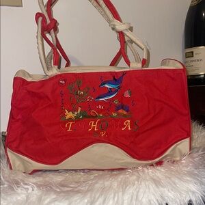 Red and Tan Women's Bag